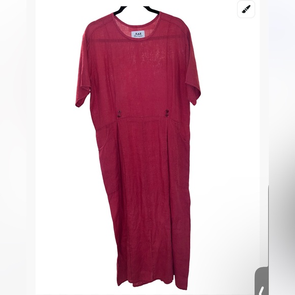 Flax Vintage 100% linen maxi dress - Picture 1 of 6
